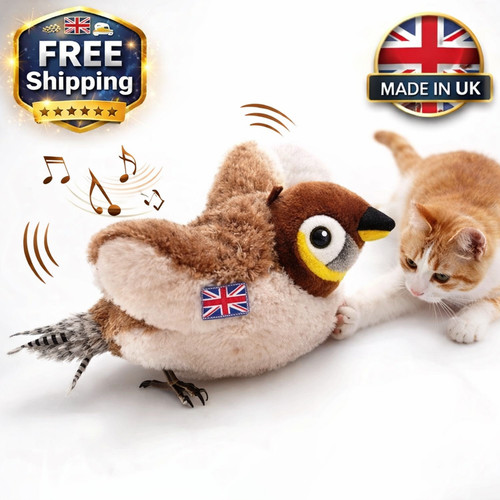 Interactive chirping bird cat - chirping,