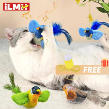 Interactive Hanging Bird Cat