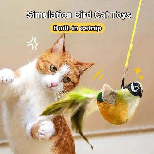 Interactive chirping bird cat - chirping,