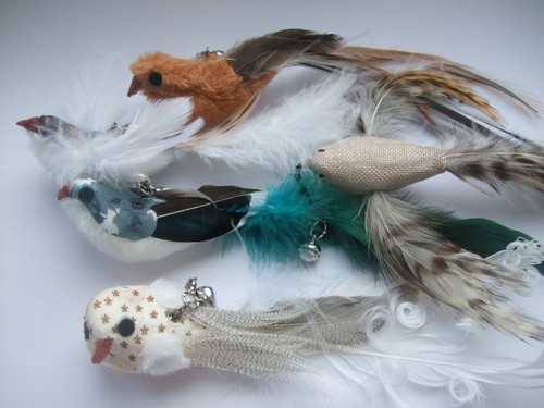Cat toy feather bird refill