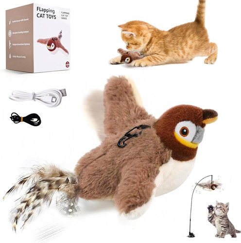 Flapping bird cat toy - flapping,