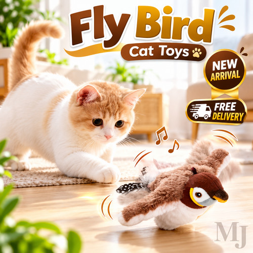 Interactive flying bird cat - interactive,