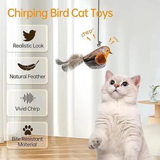 Interactive Hanging Bird Cat