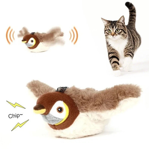 Interactive chirping bird cat - interactive,