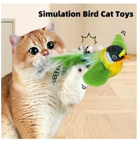 Interactive hanging bird cat - interactive,