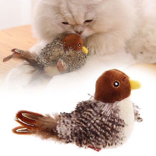 Lifelike chirping bird cat - chirping,