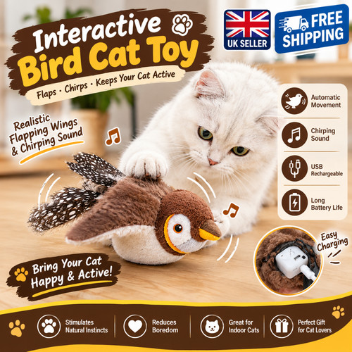 Interactive flapping bird cat - bird,