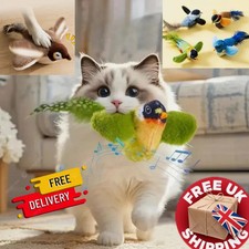 Interactive Hanging Bird Cat