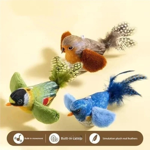 Vivid chirping flying bird cat - flying,