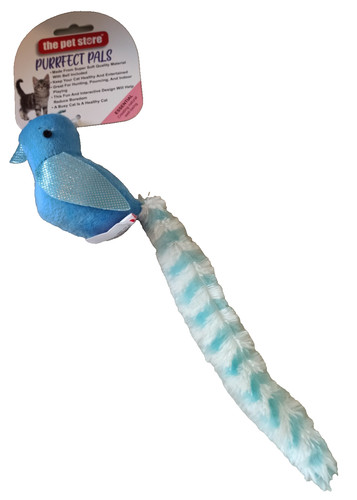 Cat toy blue bird soft - toy,